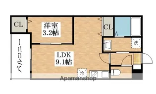 ジーメゾンリオ松原【1階】の間取り