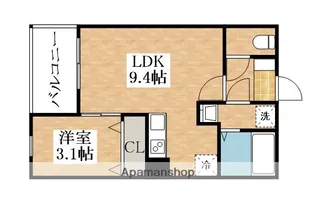 ジーメゾンリオ松原【3階】の間取り