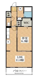 ポムドパン北花田【1階】の間取り
