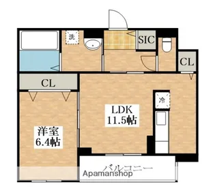 ラ・クロシェット【2階】の間取り