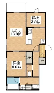 クラシスト新金岡【1階】の間取り