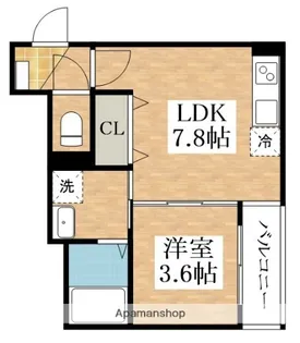 グランツ喜連【1階】の間取り