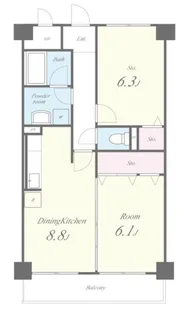 ミレニアム【3階】の間取り