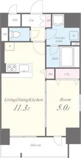 1LDKの間取り画像