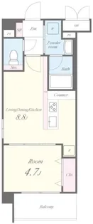 PARVIS FLORA TSURUMI【3階】の間取り