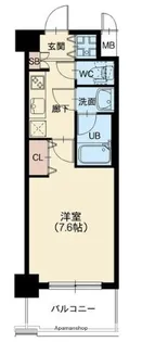 エスケーレジデンス城北【108号室】の間取り