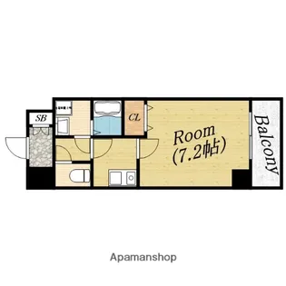ラクラス高殿【9階】の間取り