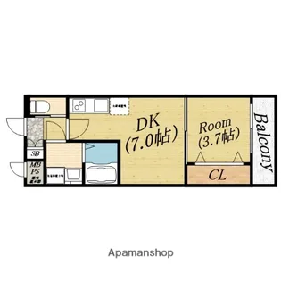 メルベージュ千林大宮【1階】の間取り