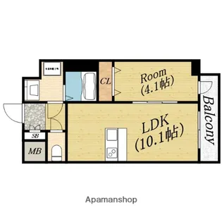 アドバンス北大阪ロワン【2階】の間取り