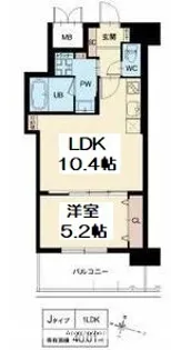 スプランディッド京橋EAST【11階】の間取り
