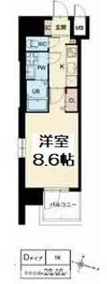 スプランディッド京橋EAST【2階】の間取り