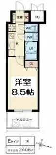 スプランディッド京橋EAST【6階】の間取り