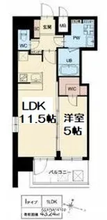 スプランディッド京橋EAST【11階】の間取り