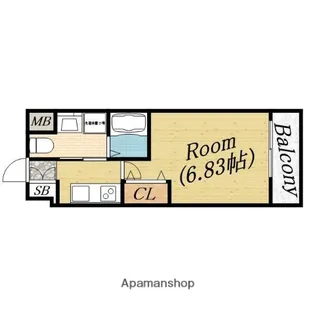 ライブ カーサ千林大宮【2階】の間取り