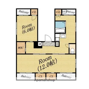 メゾングロワール【2階】の間取り