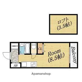 ヴィラリエゾン【4階】の間取り