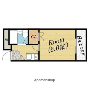 サンハイツ中宮【2階】の間取り