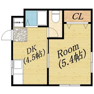 1DKの間取り画像