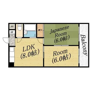ハイツハセガワⅡ号館【3階】の間取り