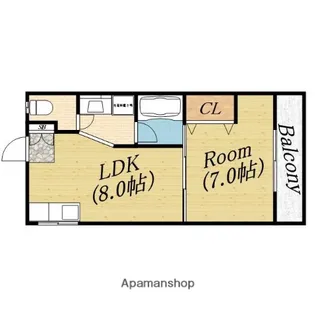 和所マンション【4階】の間取り