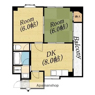 パレ中宮【4階】の間取り