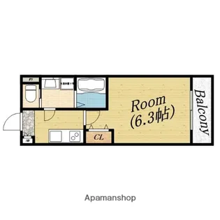 セリエ太子橋【4階】の間取り