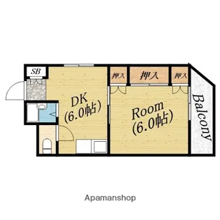 グリーンハイツ【3階】の間取り