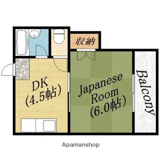 いすずハイツ【4階】の間取り