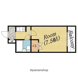 1Kの間取り画像