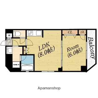 1LDKの間取り画像