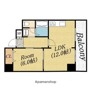 千林ロイヤルハイツ【6階】の間取り