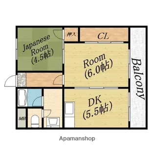 森小路長門ハイツ【3階】の間取り