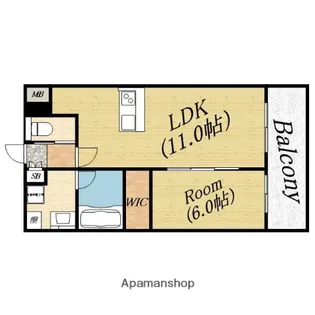 フェルム城北公園【9階】の間取り