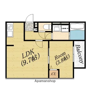 ベル升美【2階】の間取り