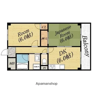森小路ガーデンハイツ【4階】の間取り