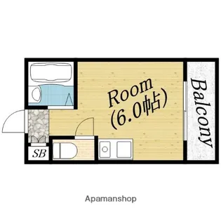 インターナショナル高殿【5階】の間取り