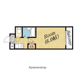 オズレジデンス関目【6階】の間取り