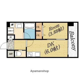 プレジオ関目【11階】の間取り