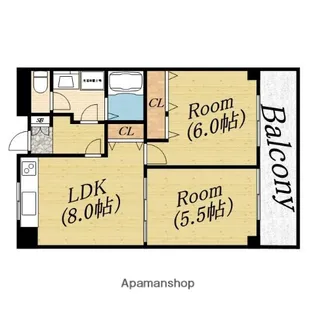 プランドールキンエー千林【6階】の間取り