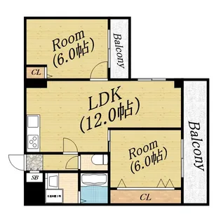スギタパティオ60【2階】の間取り