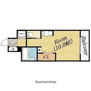 スギタパティオ60【3階】の間取り