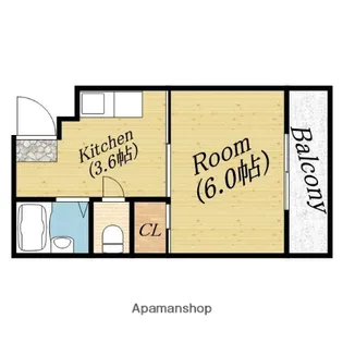 カルムセイワ高殿【4階】の間取り