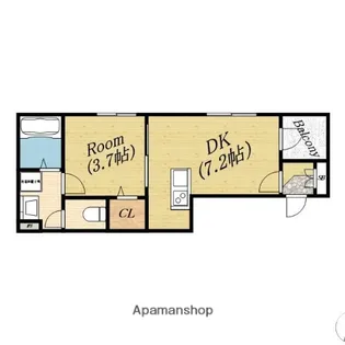 グランデュール新森【1階】の間取り