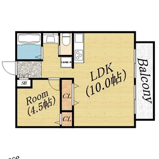 パナハイツ新森【1階】の間取り