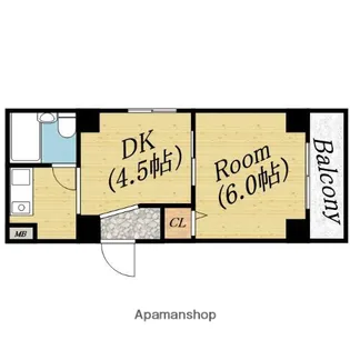 スクエアー新森【6階】の間取り