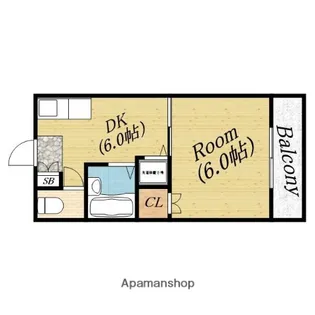 SHINING VILLA【3階】の間取り