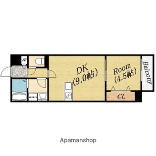 ドゥエリング森小路【7階】の間取り
