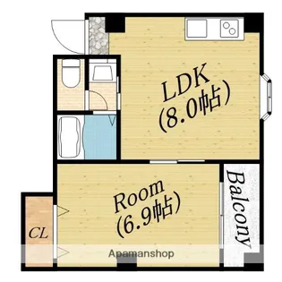 カーサ新森【2階】の間取り