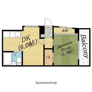清公苑マンション【1階】の間取り