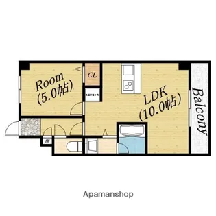 イタニティ太子橋【2階】の間取り
